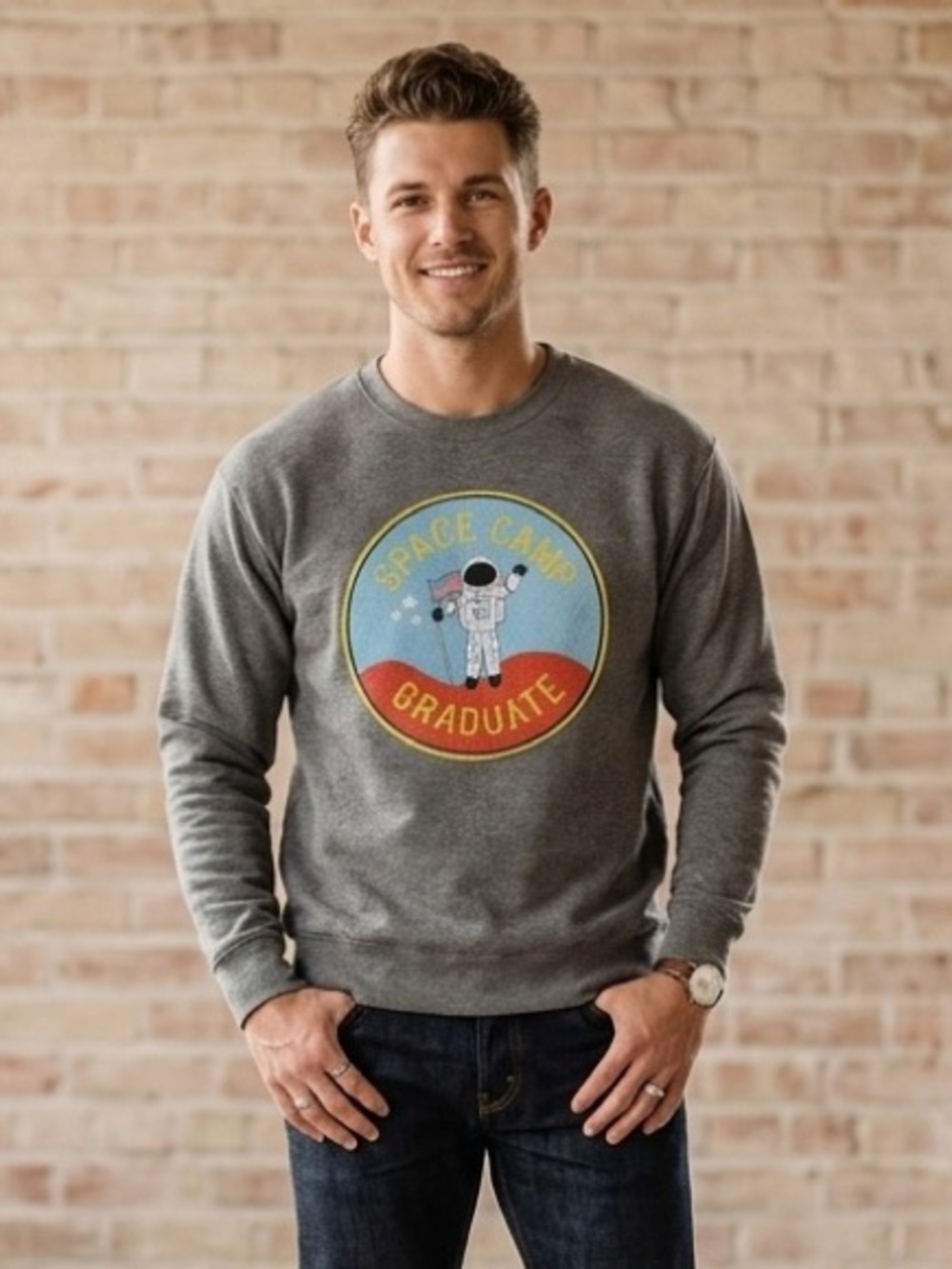 100% Cotton Space Themed Crewneck